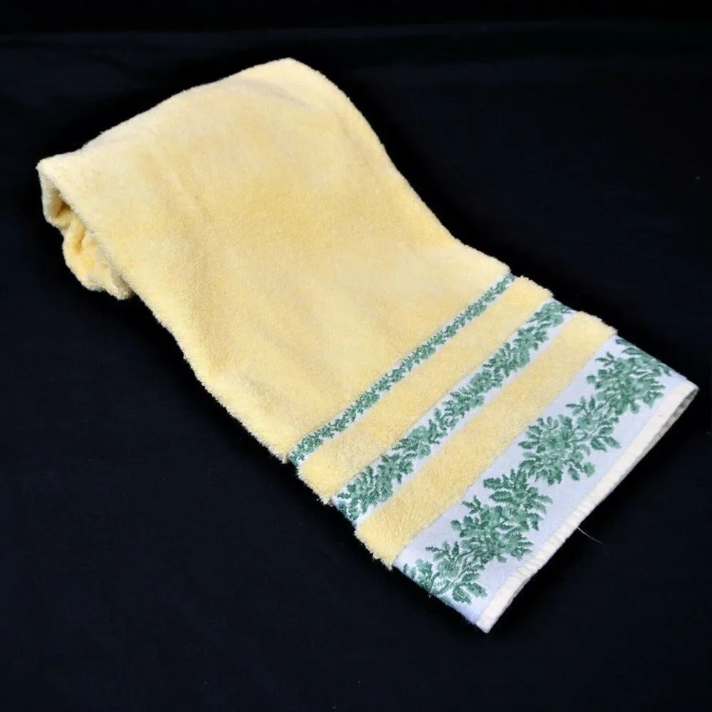 Yves Delorme Paris Vintage 90s 2 Towels Cotton Terry Cloth Made In France